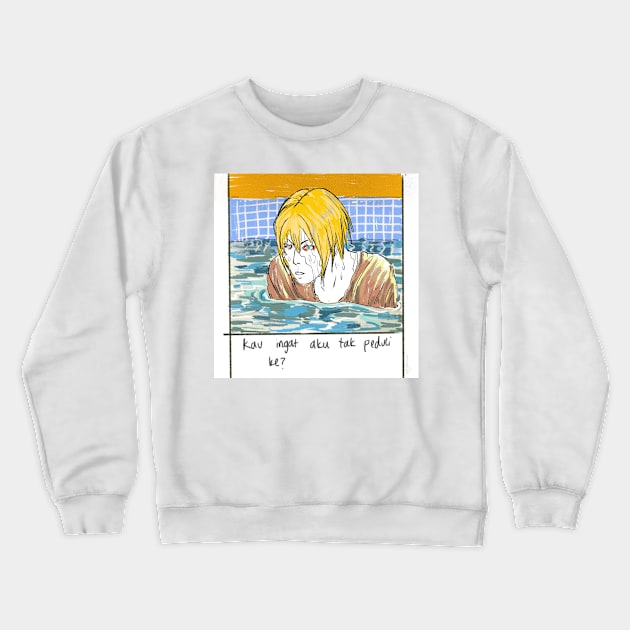 ''you think I dont care?'' Crewneck Sweatshirt by Ryuzato